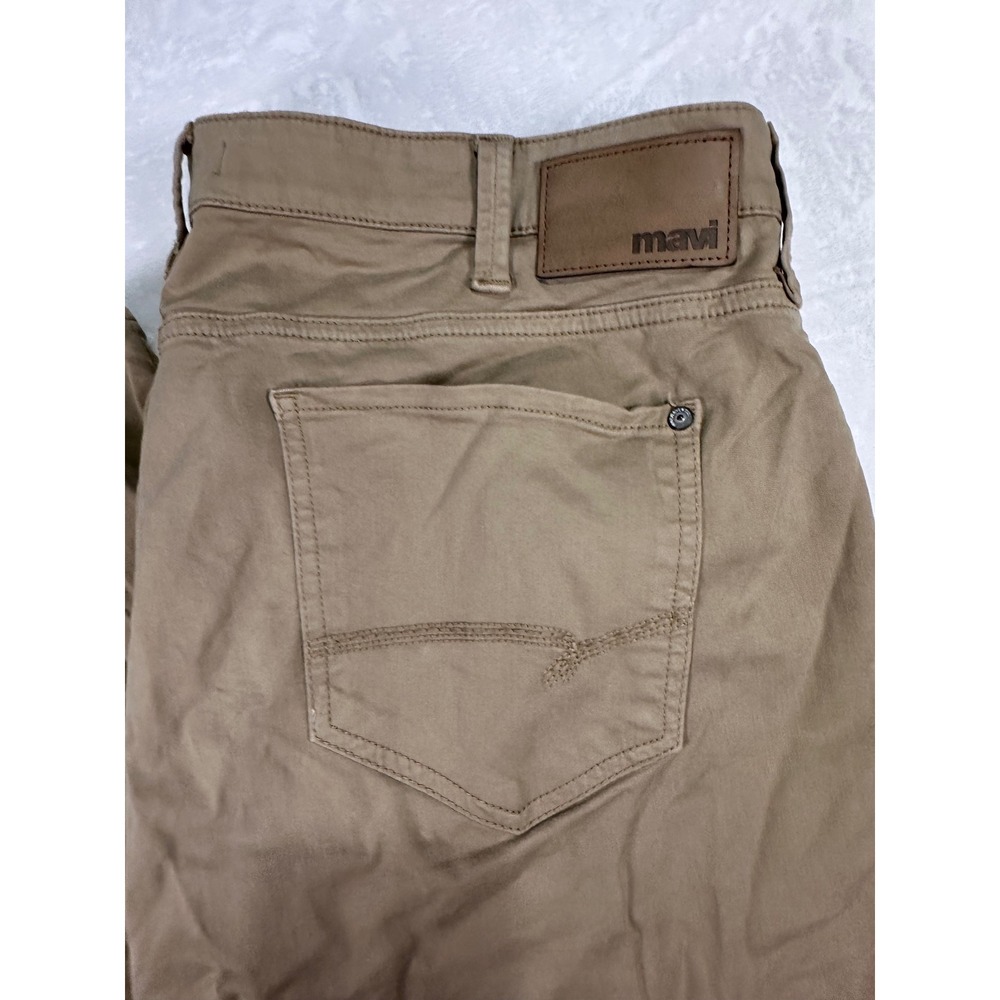 Mavi Zach Straight Leg Pants 40 x 30 Tan Khaki Cotton Stretch Men